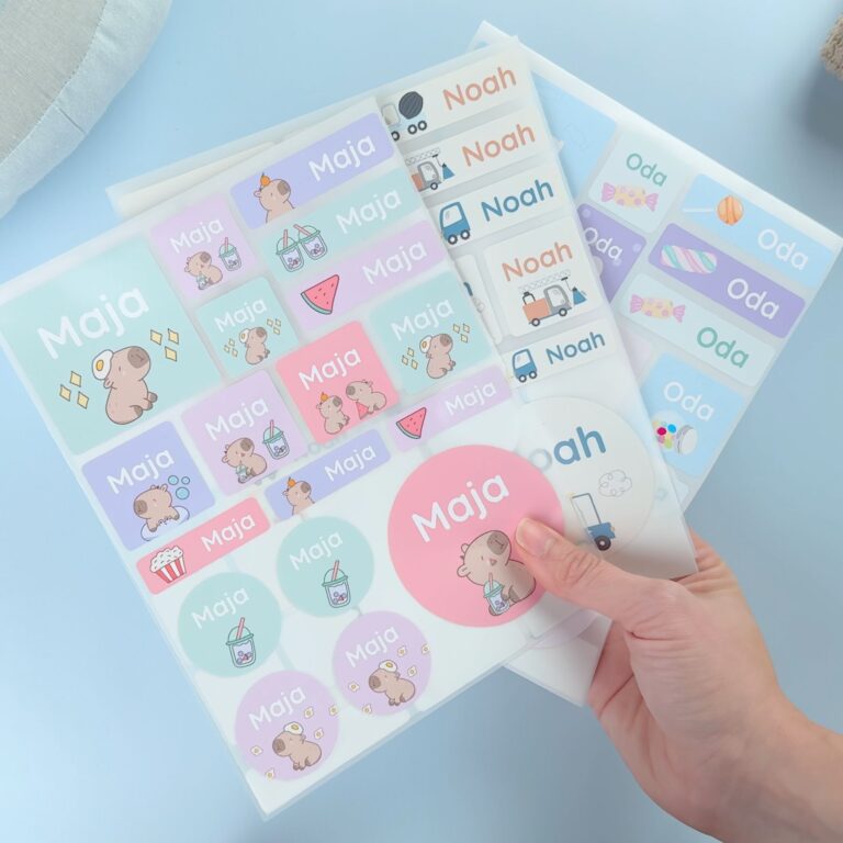 Grote naamstickers