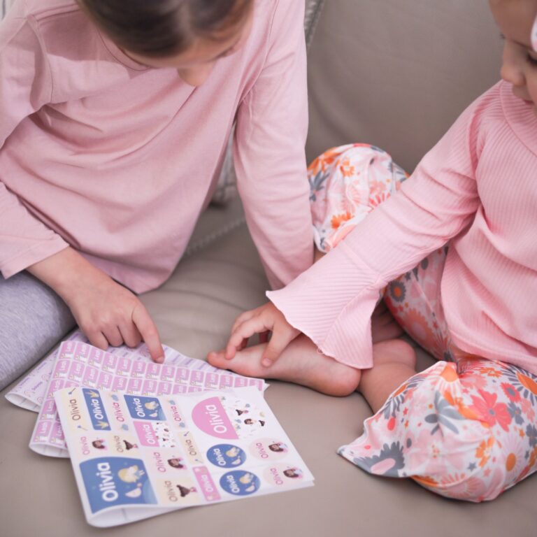 Grote naamstickers