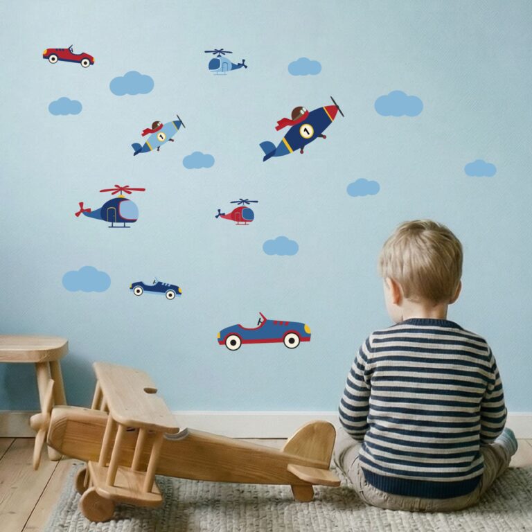 retro voertuigen muurstickers