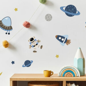 Astronaut muurstickers voor de kinderkamer