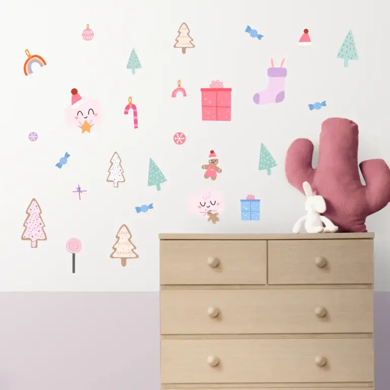 Holly jolly muurstickers in de kinderkamer