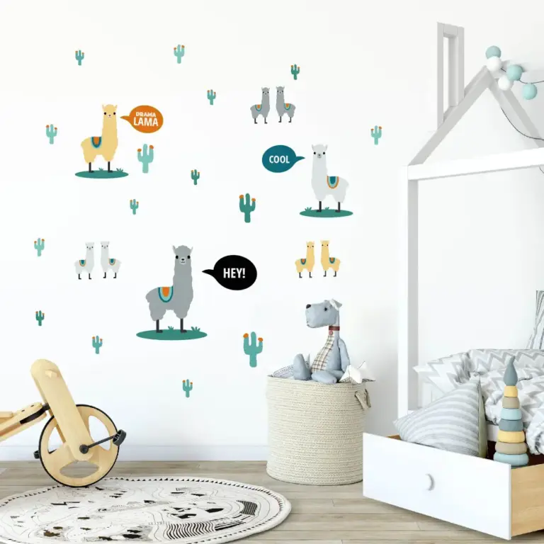 Lama muurstickers in de kinderkamer
