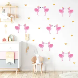 Flamingo muurstickers in de kinderkamer