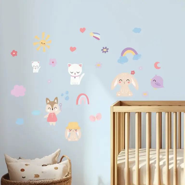 Zomerdieren muurstickers in de kinderkamer