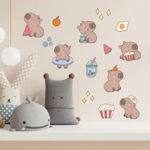 Capybara muurstickers in de kinderkamer