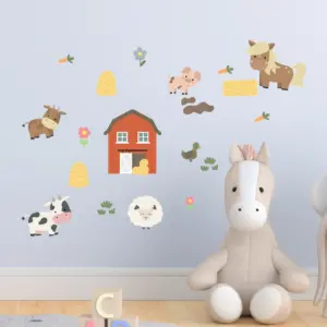 Boerderij muurstickers in de kinderkamer