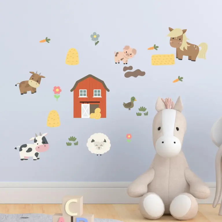Bondegard muurstickers in de kinderkamer