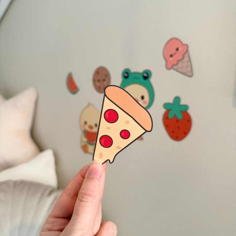 Pizza-decoratie uit de muurstickerset "Ducky-eendje"