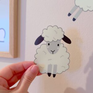 Lichtgevende muurstickers met schapen