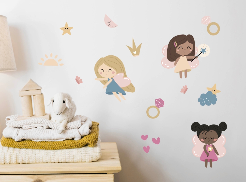 Van eenhoorns tot dinosaurussen: de 10 populairste muurstickers voor kinderen 4 Schattige muurstickers met feeën en prinsessen voor de kinderkamer.