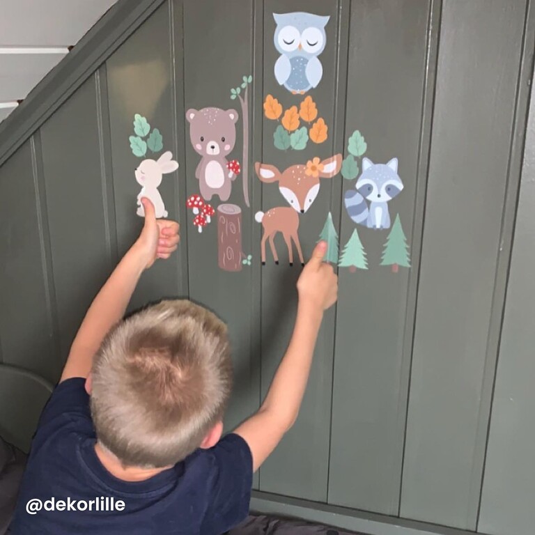 Muurstickers: Bosdieren