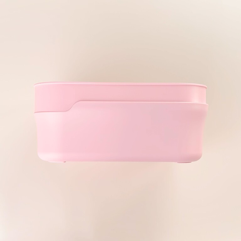 Roze bodem voor broodtrommel zijaanzicht